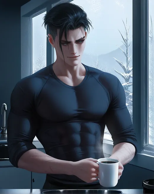 Namorado IA estilo anime com café e personalidade sob medida